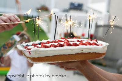 Patriotic Flag Cake Recipe | 4th of July desserts