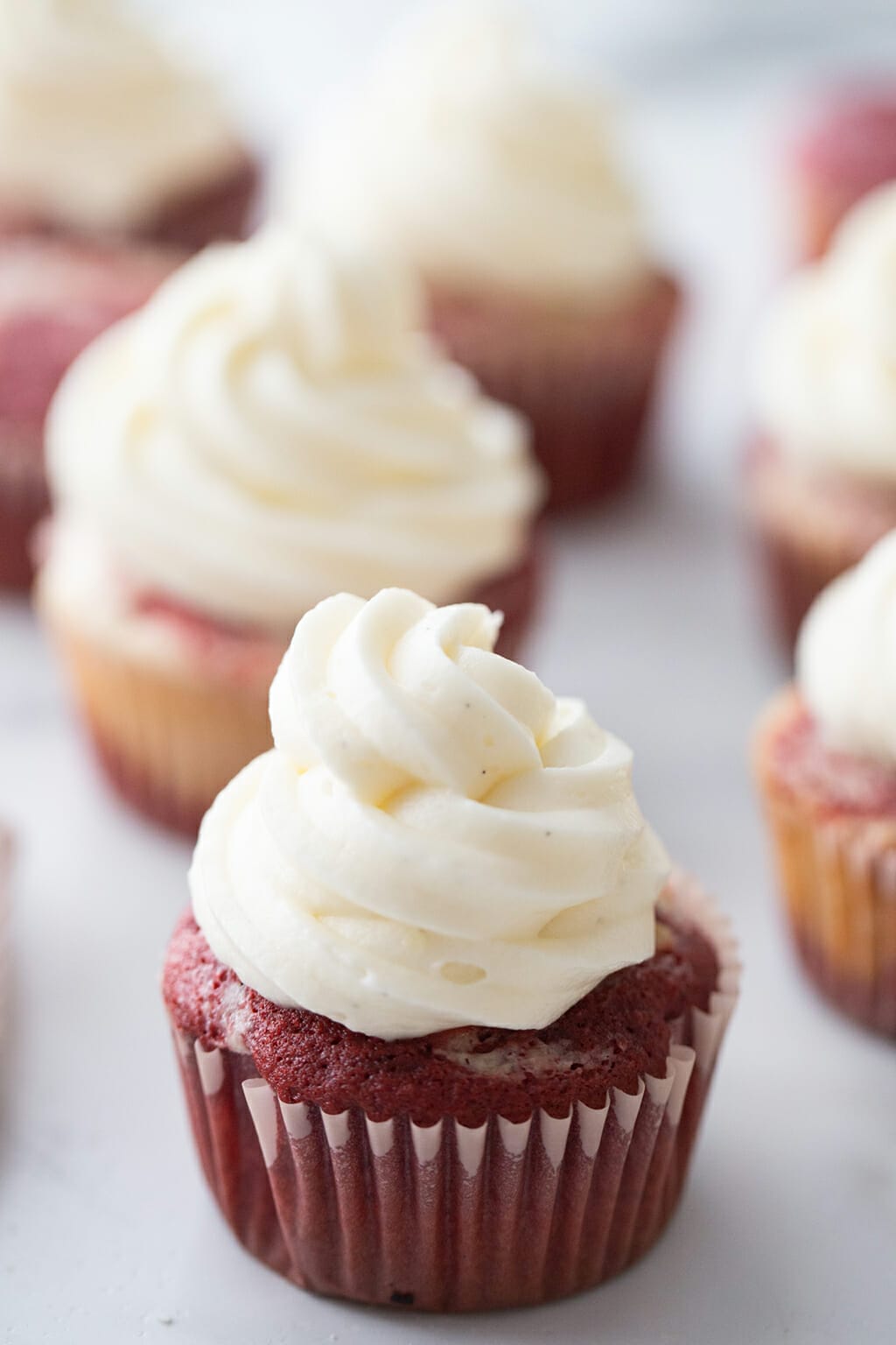 Frosted Red Velvet Cupcakes