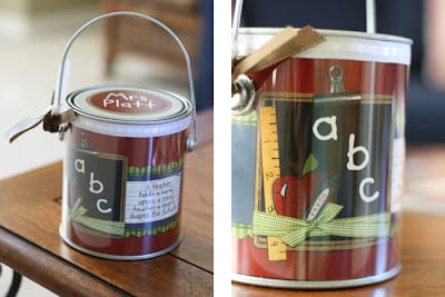 Mini Paint Can Inserts | Teacher Gift Idea