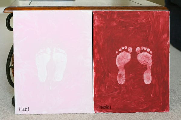 barefeet painted canvas project