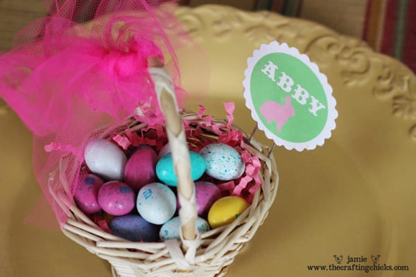 Mini Easter Basket Place Card Holders