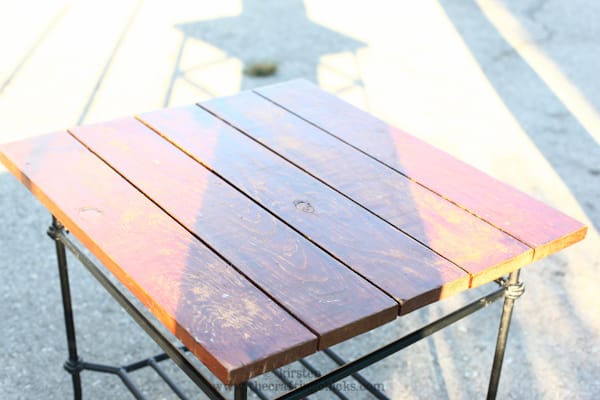 Spray Painted Side Table