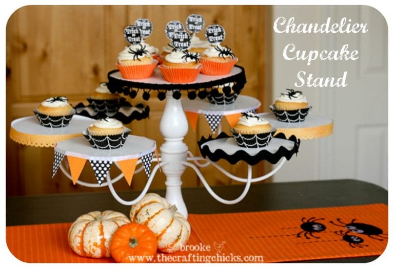 Chandelier Cupcake Stand {trash to treasure}