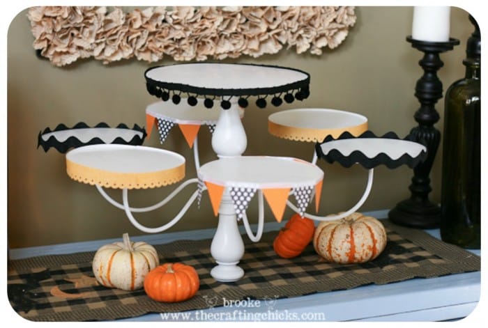 chandelier cupcake stand trimmed