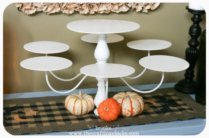 plain chandelier cupcake stand