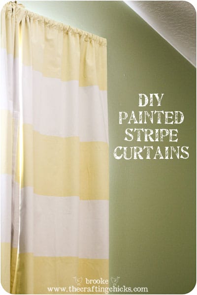 DIY Striped Blackout Curtains {using ScotchBlue Painter’s Tape with Edge-Lock Protector}