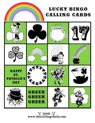 Kids will have fun playing this Lucky Bingo for St. Patrick's Day!