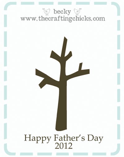 Father's Day Handprint Tree printable