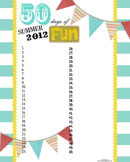 {Summer Fun Chart 2012 & Free Printable!}