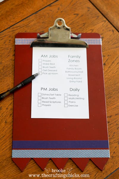 Shaped & Altered Clipboards (for summer chores checklists)