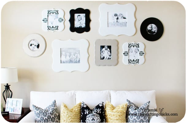 {Jamie’s Shaped Photo Frame Wall & Poppy Seed Projects}