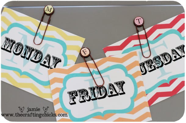 {Days of the Week Outfit Tags for Back to School & Free Printables}