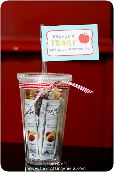 Back to School Teacher Treat & Tag. At the beginning of the school year I usually like to give my kids' teachers a little treat. Here's a simple idea.