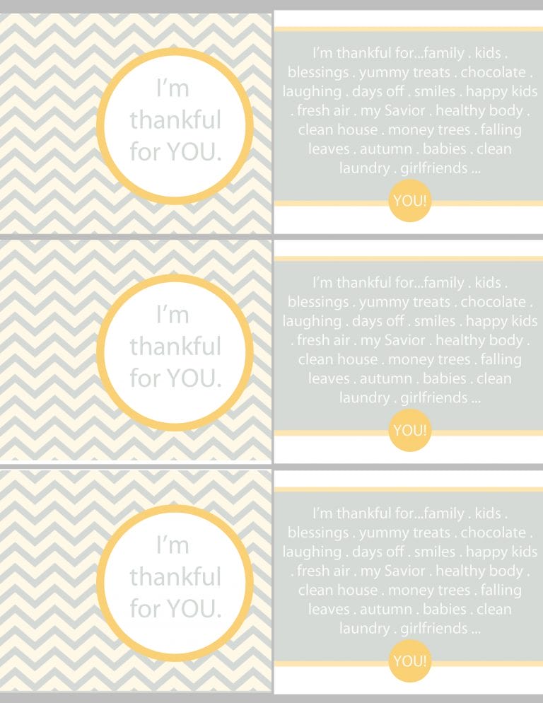 Thanksgiving/Autumn Thankful Cards “Free Printables”