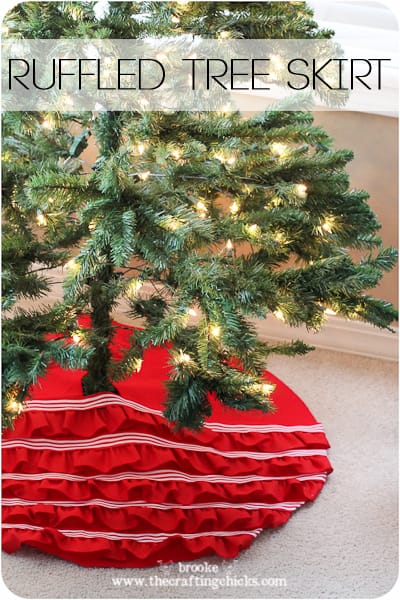 No-Sew Ruffled Tree Skirt {Michaels Holiday Dream Tree Challenge}