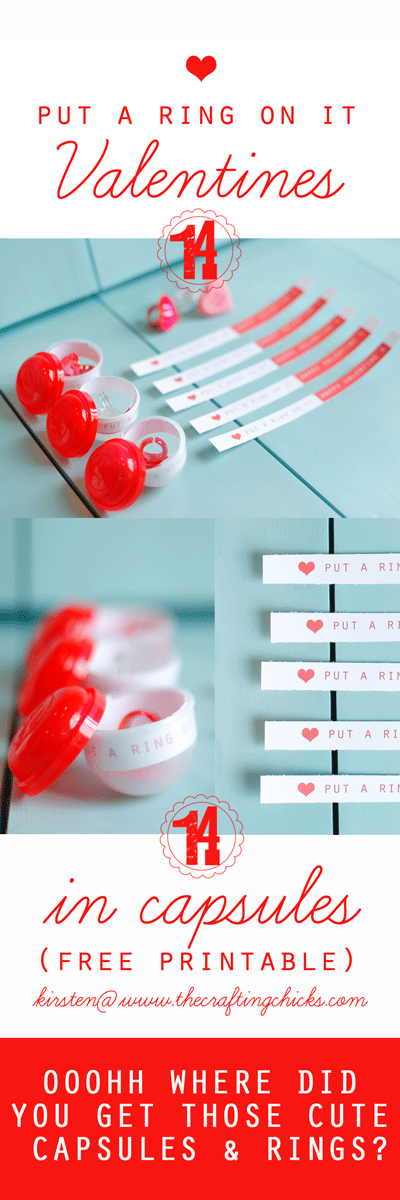 Printable Valentines "Put a ring on it"