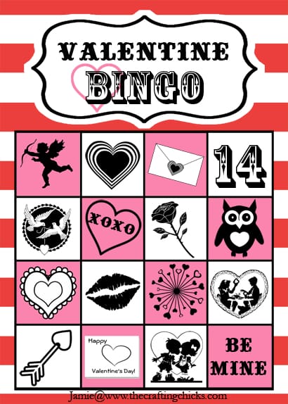 sm valentine bingo stripes