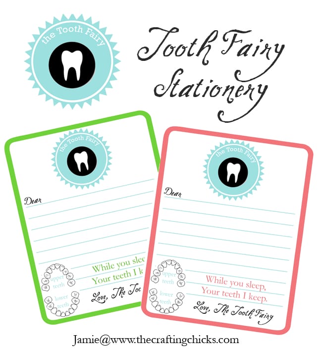 tooth fairy stationery 1 sm