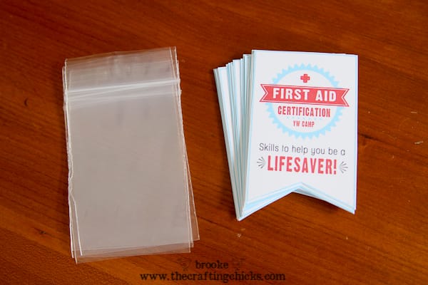 first aid certification handout supplies