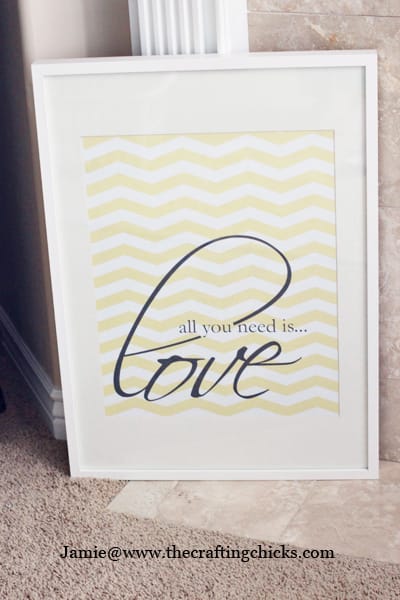 “All You Need Is LOVE” free wall art printable