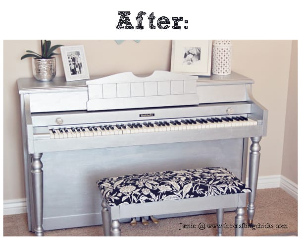 DIY Silver Painted Piano
