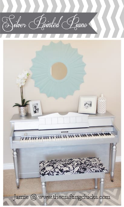 DIY Silver Painted Piano