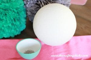 Girl Bedroom Makeover Part 1- DIY Hanging Satin Pom Pom - The Crafting ...