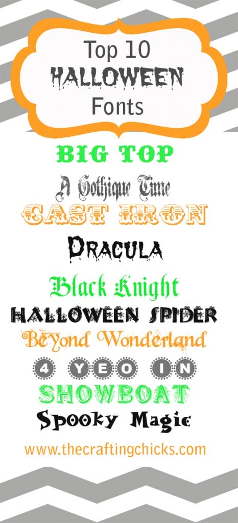 Top 10 Fonts for Halloween - The Crafting Chicks