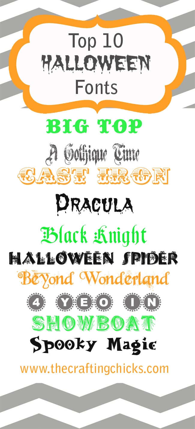 Top 10 Fonts for Halloween