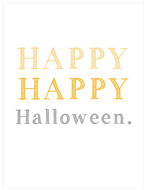 Fun Happy Halloween Printable.