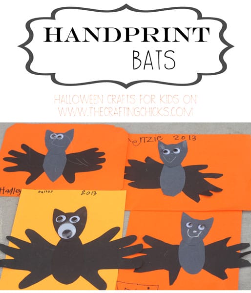 Handprint Bats:: Halloween Crafts for Kids