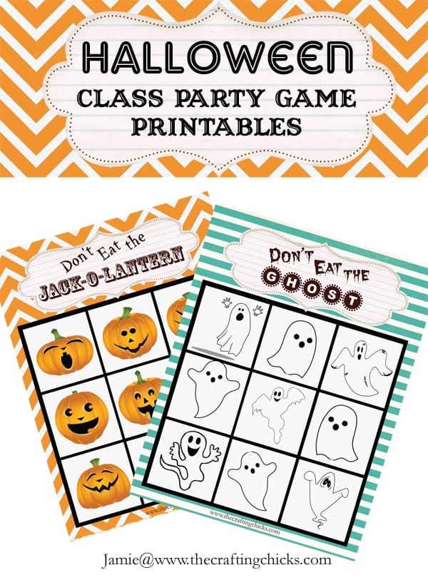 Halloween Class Party Game Printables