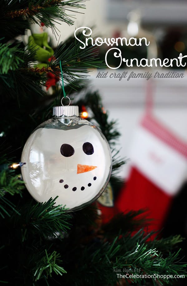 DIY Snowman Christmas Ornament