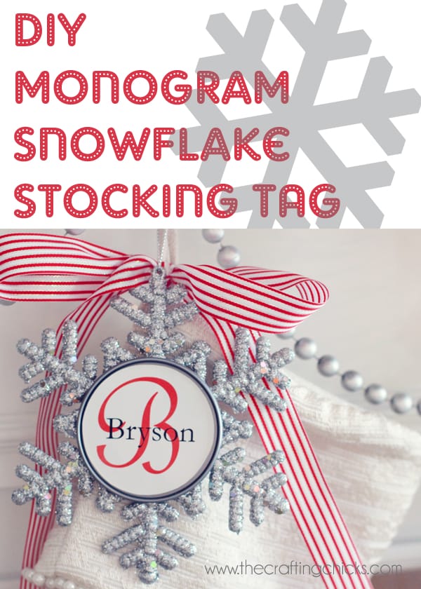 Monogram Snowflake Stocking Tags