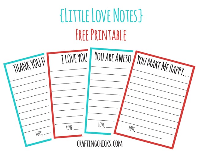 Little Love Notes *Free Printables
