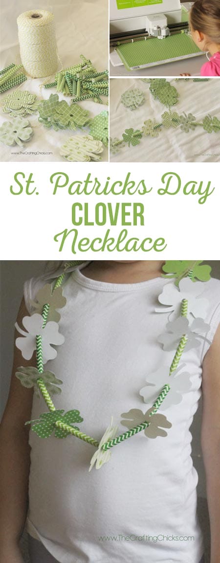 DIY Four Leaf Clover Necklace - A simple St. Patrick's Day craft