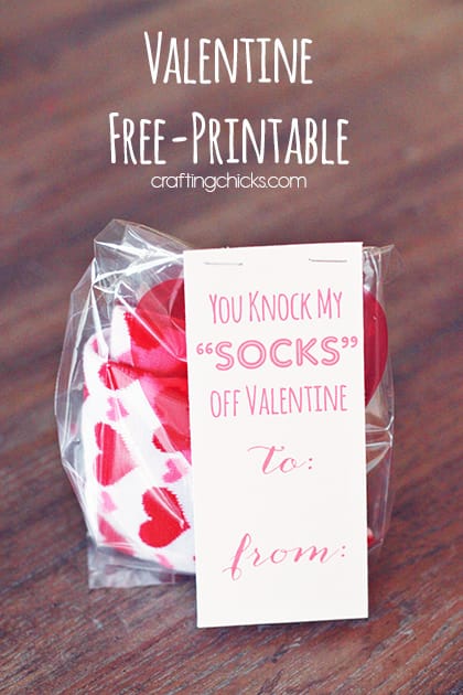 You Knock My “SOCKS” Off Valentine *Free Printable