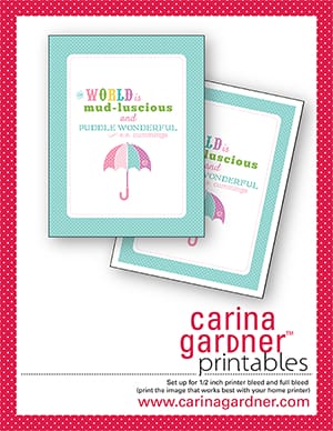 Spring Printable from Carina Gardner {Spring Fever Series}