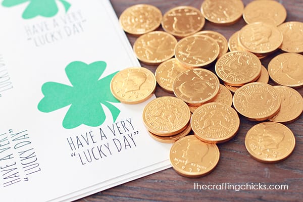 St. Patrick's Day Printable - Lucky Coin Gift Idea - Have a very Lucky Day! 