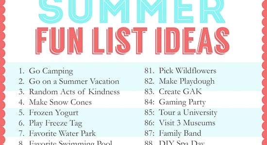 List of Summer Activities