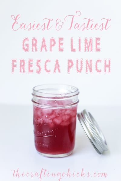 Easiest and Tastiest Grape Lime Fresca Punch