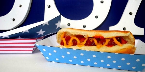 Printable 4th of July Hot Dog Holders