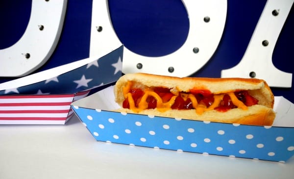 Printable 4th of July Hot Dog Holders