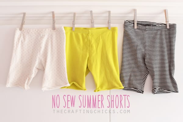 EASIEST No-Sew Summer Shorts from Leggings