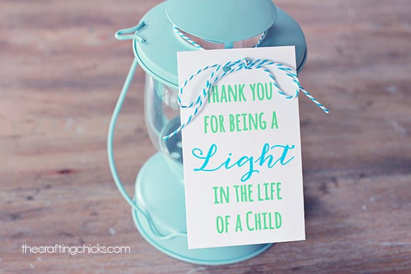 Lantern or Light Teacher Appreciation Gift idea
