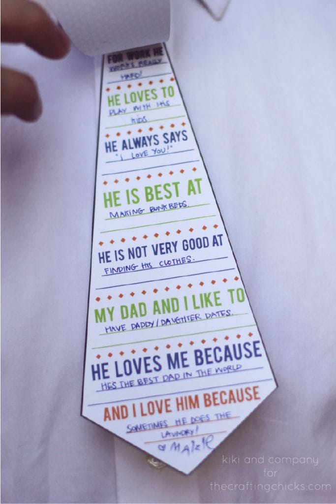 Printable Daddy Ties. Cute!