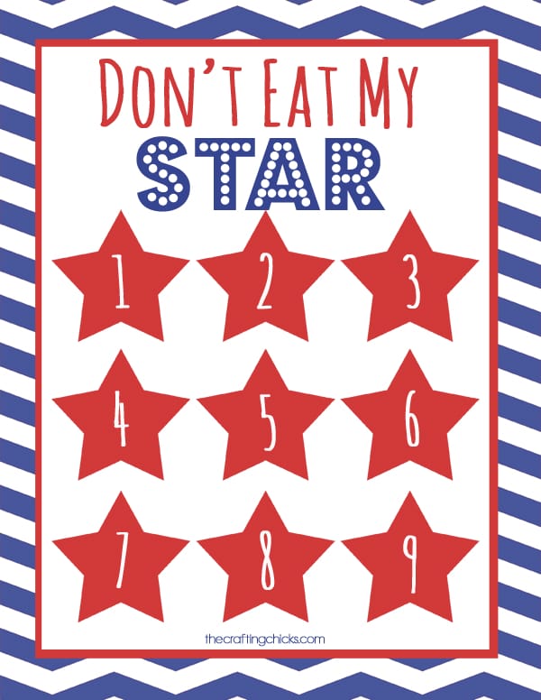 Don't Eat Pete 4th of July Style Printable Kids Game