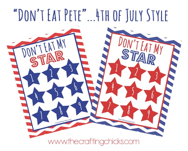 Don't Eat Pete 4th of July Style Printable Kids Game