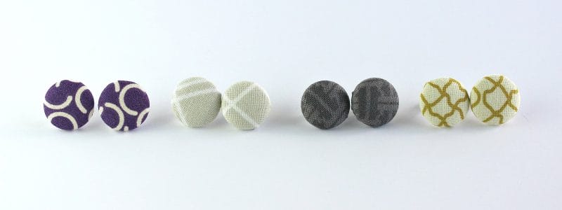 featured image fabric button earrings