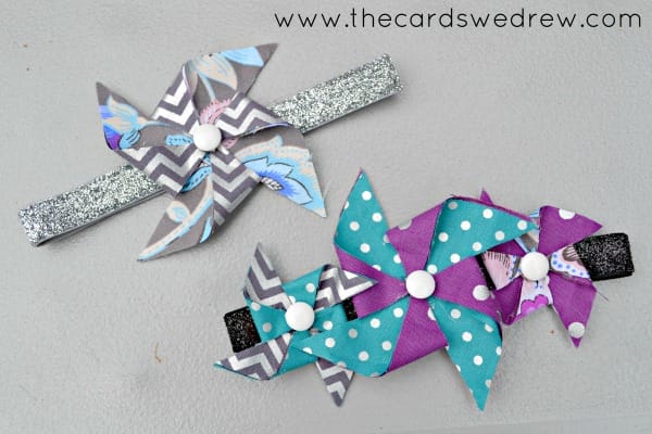 DIY Pinwheel Baby Headbands from The Cards We Drew via The Crafting Chicks